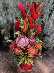 deluxe protea and tropical arrangement