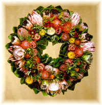 protea holiday wreath